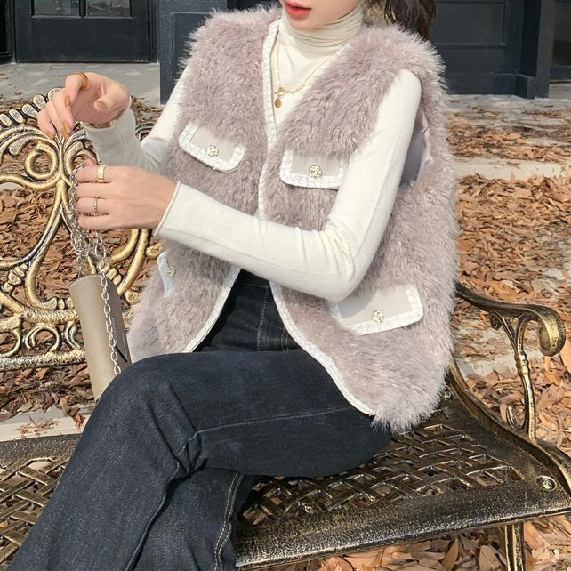 ファー ベストジャケット mry000421