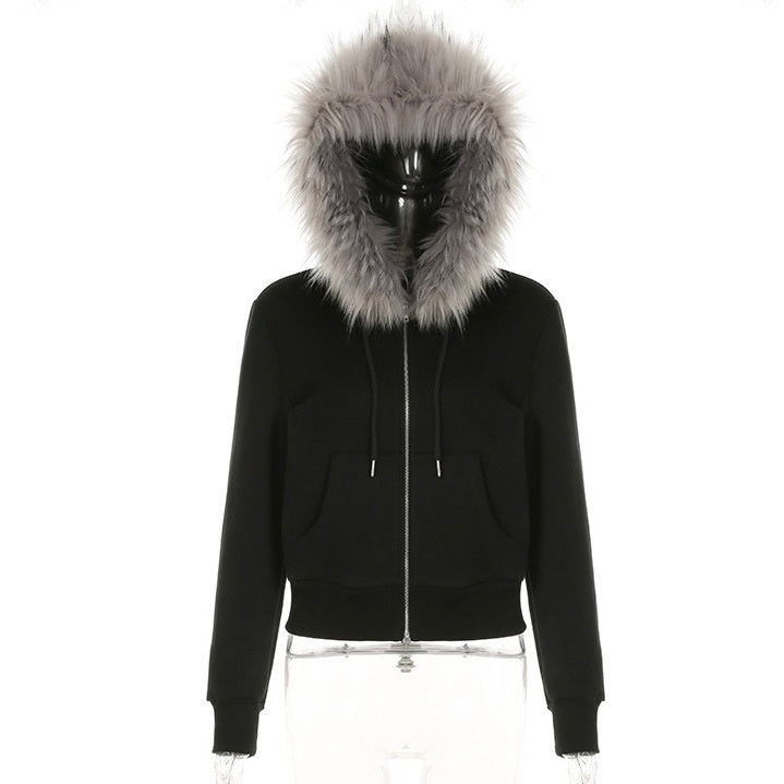 【Black Mamba】ファー付きフーディ mry001505