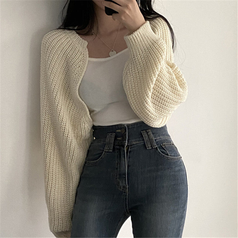 ケーブルニット ショートカーディガン mry000029