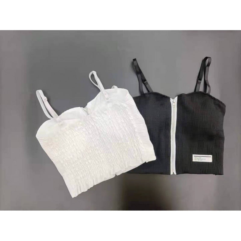 2カラー展開 ジッパー キャミソール ホットガール インナー mry000646