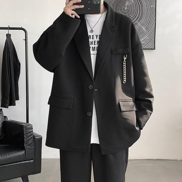 2カラー展開 韓国ストリート 韓国デザイン トレンド オーバーサイズ ジャケット mry001288