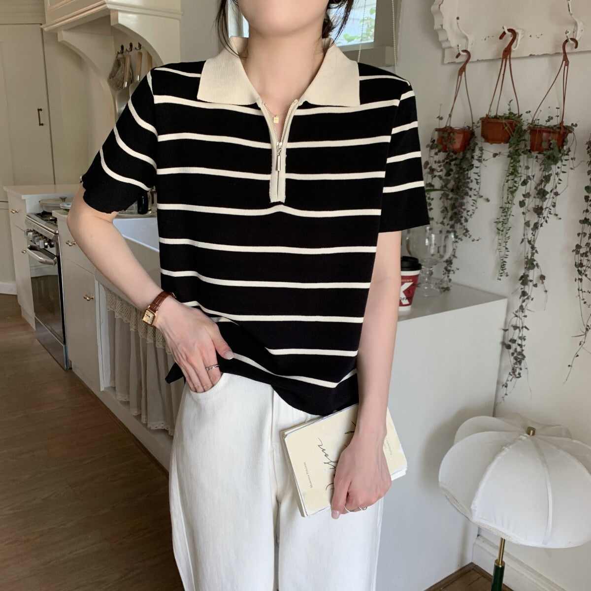 【送料無料】2カラー展開 ハーフジップ デザインシャツ カジュアル mry000640