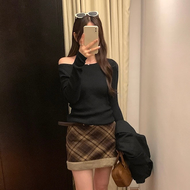 3カラー展開 韓国カジュアル 韓国デザイン シンプル 無地 トップス mry001120