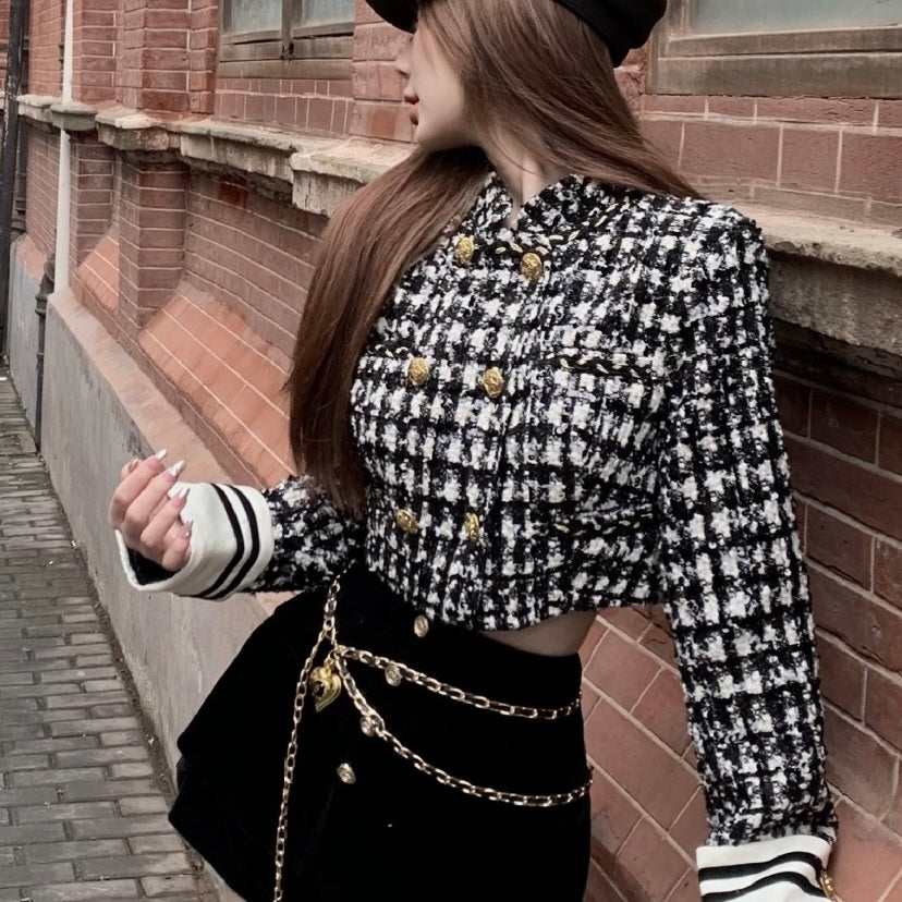 【Chéri】ツイードゴールドボタンジャケット mry001476