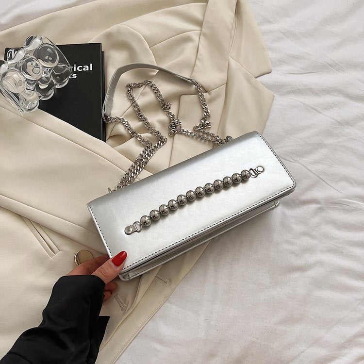 3カラー展開 シルバーボール チェーンバッグ 韓国ストリート 韓国カジュアル mry000977