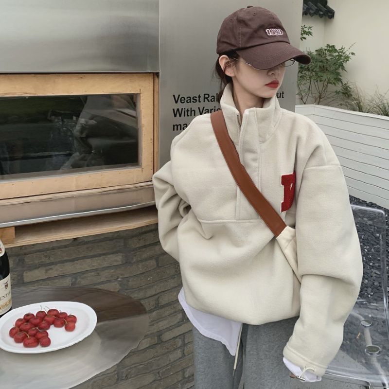 スタンドカラー ワンポイント トップス mry000494