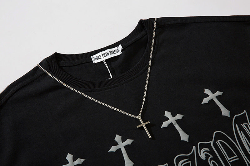 【2color】Layered Hem Grunge T-Shirt mry001648