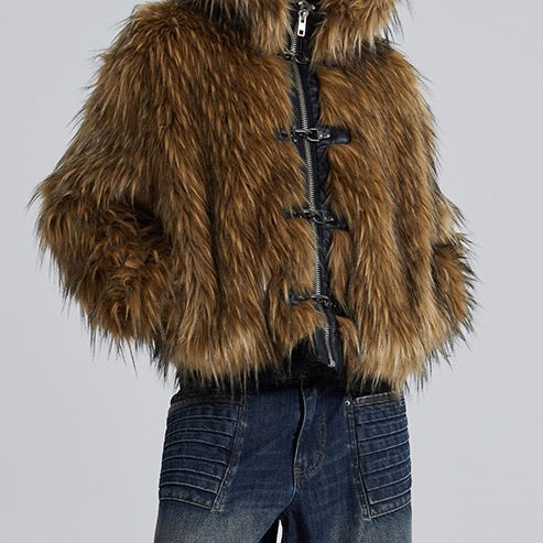 【高品質】フェイクファー フーディジャケット mry001562