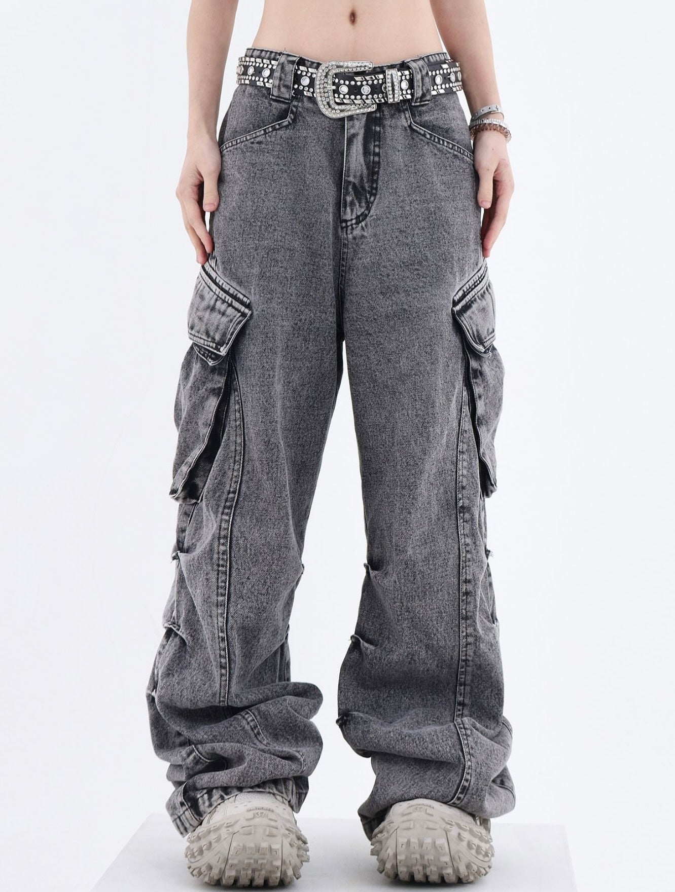 【大人気】Vintege Washed Cargo Denim mry001607