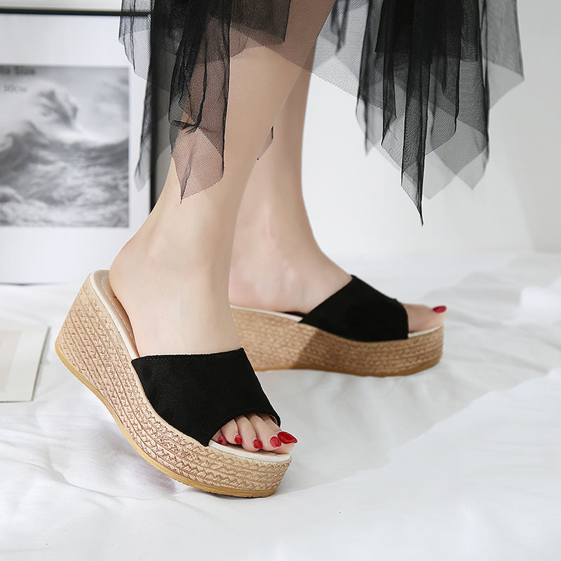 カジュアル 切り替え ウェッジソール サンダル mry000198