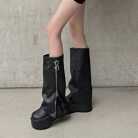 【Taéf】厚底ロングブーツ mry001545