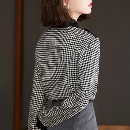 ヨーロッパ 韓国カジュアル 韓国デザイン トレンド 格子柄 ロングシャツ mry001259