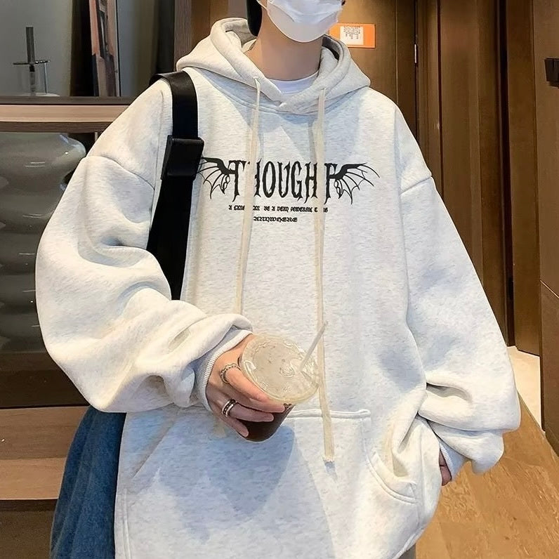 2カラー展開 アメリカン 韓国ストリート 韓国カジュアル オーバーサイズ バックプリント パーカー mry001277