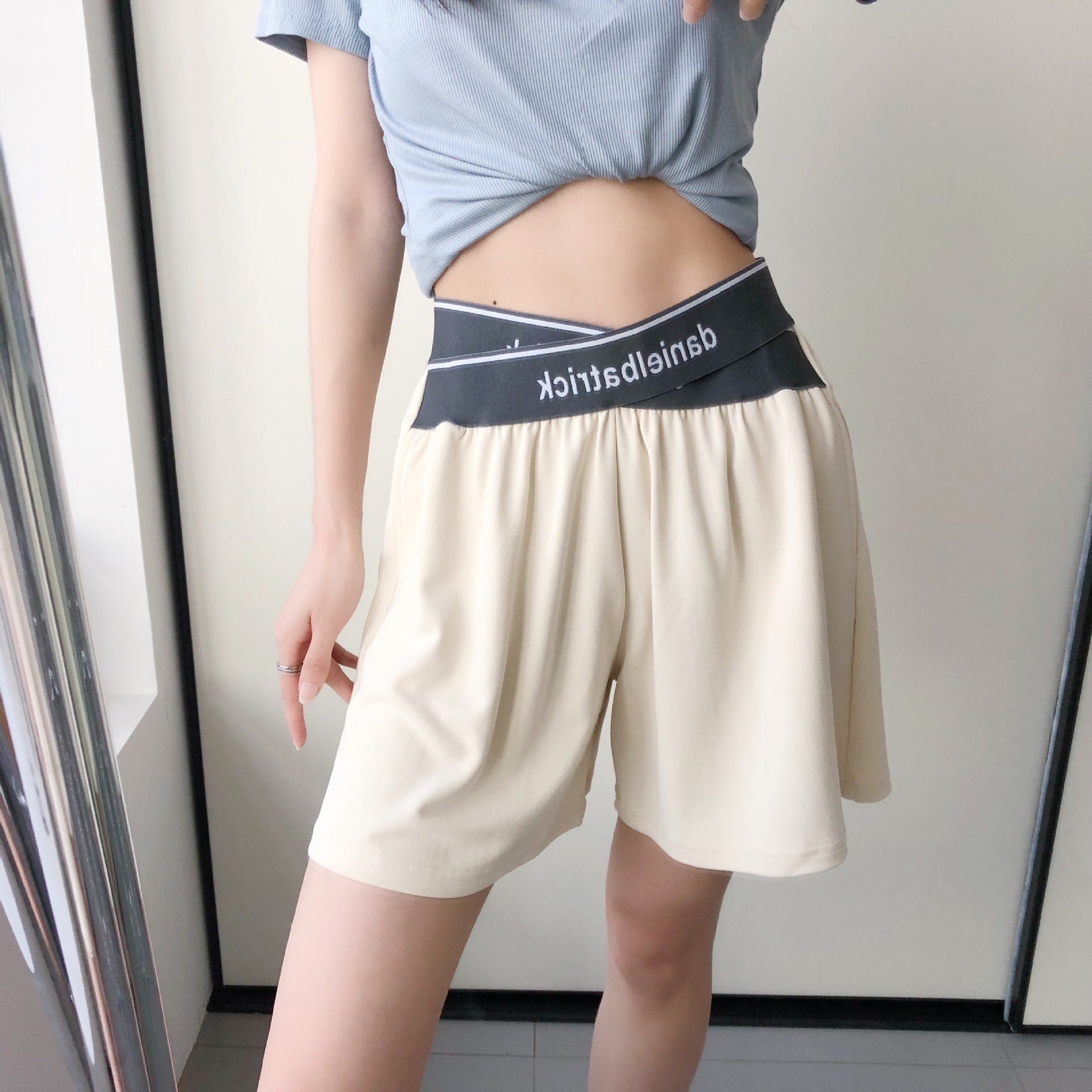 ハイウエスト ルーズ クロスパンツ mry000067