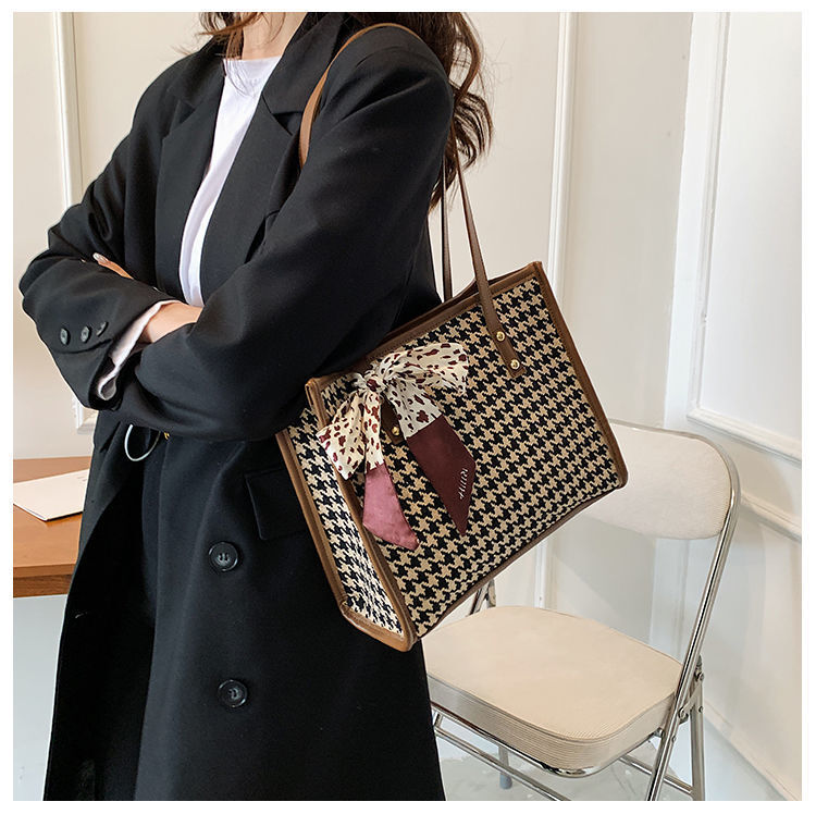 千鳥柄 トートバッグ mry000420