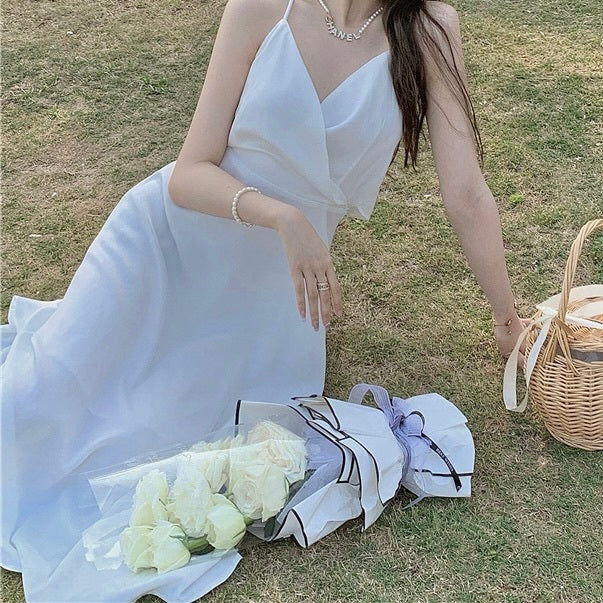 クリスクロス タイバック キャミドレス mry000233