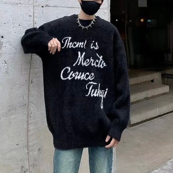 アメリカン 韓国デザイン 韓国ストリート トレンド オーバーサイズ ボアトレーナー mry001376