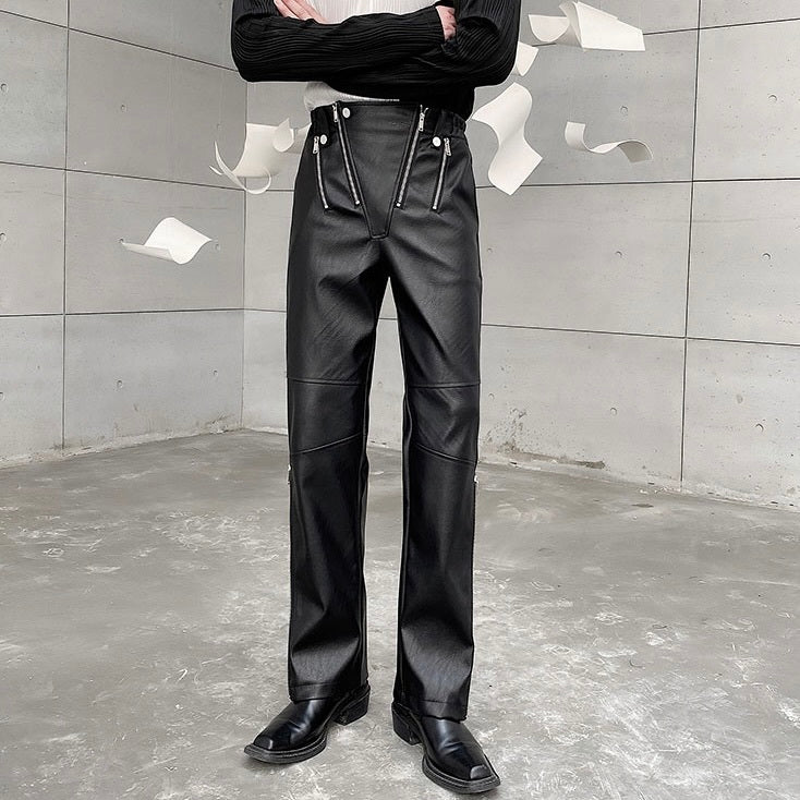 レザージッパー パンツ メンズ mry000374