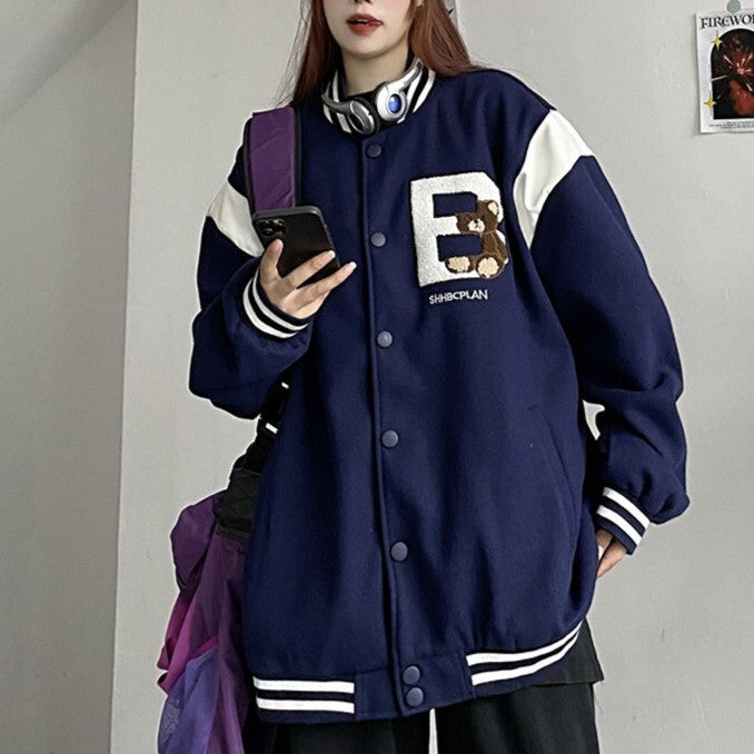 【送料無料】ユニセックス 2カラー展開 レトロジャケット 韓国ストリート 韓国カジュアル mry000602