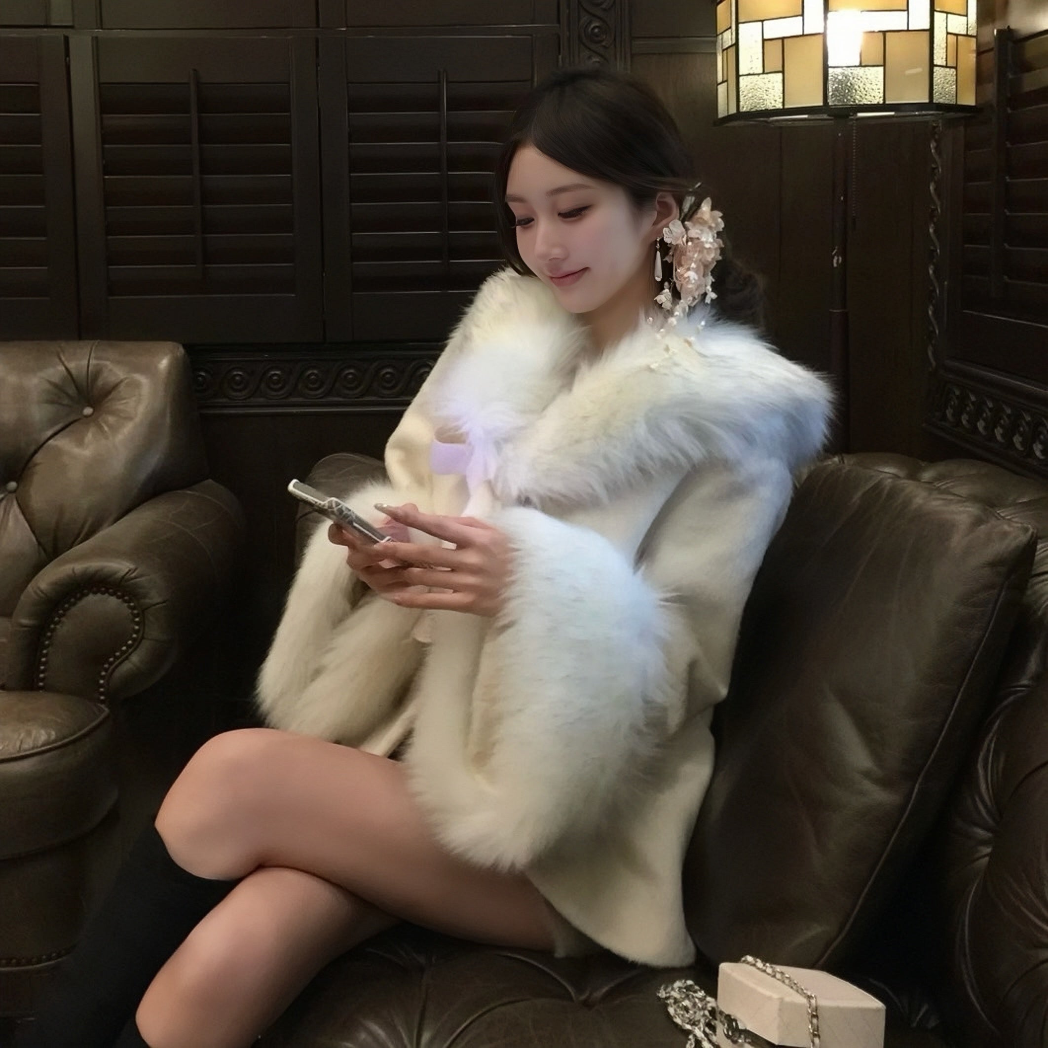 【売り切れ注意】エレガントフェミニンファーコート mry001588