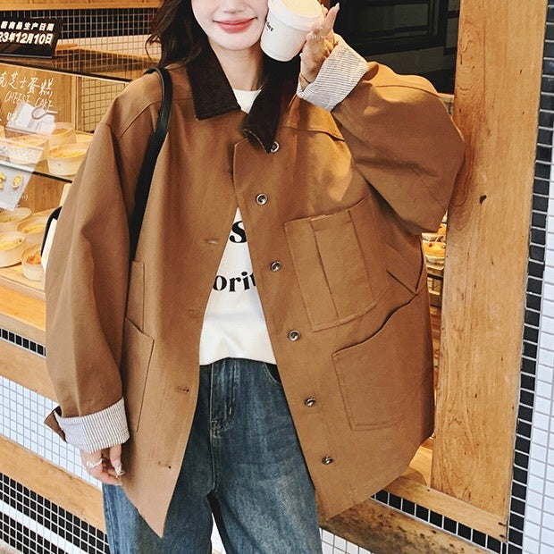 【Plaisir】ポケット ワークジャケット mry001504