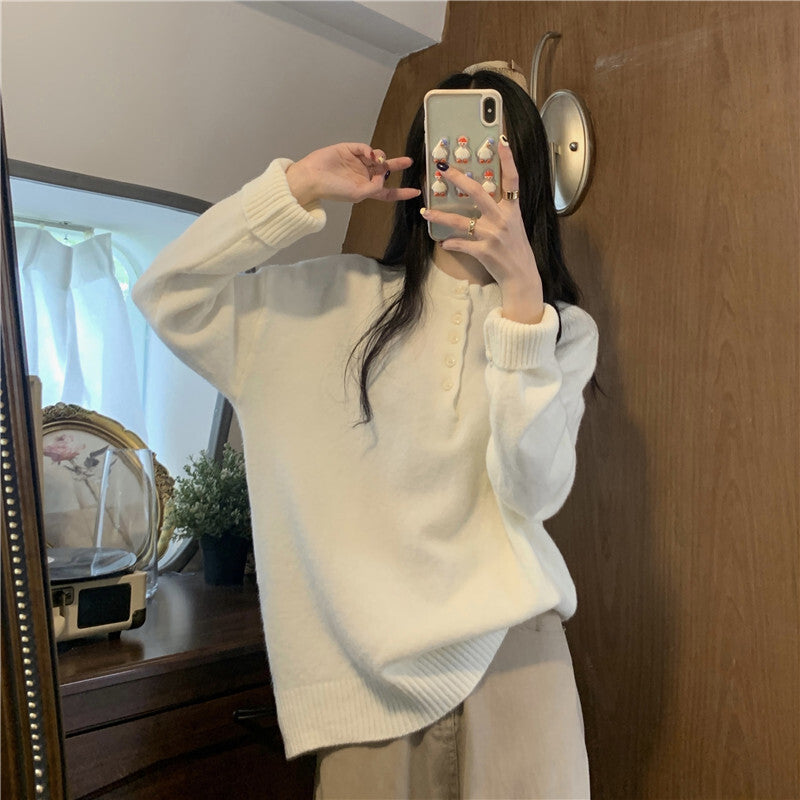 【送料無料】韓国デザインセーター ボタンニット 長袖 韓国ガーリー フレンチガーリー 韓国カジュアル mry000547