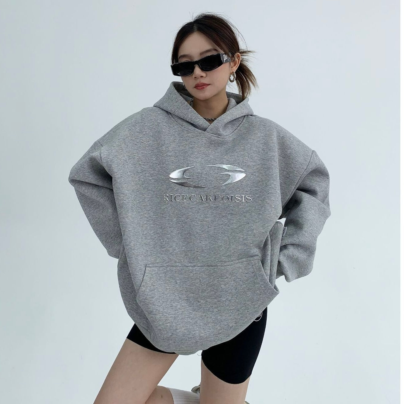 【Unisex/2color】Silver Statement Hoodie mry001606