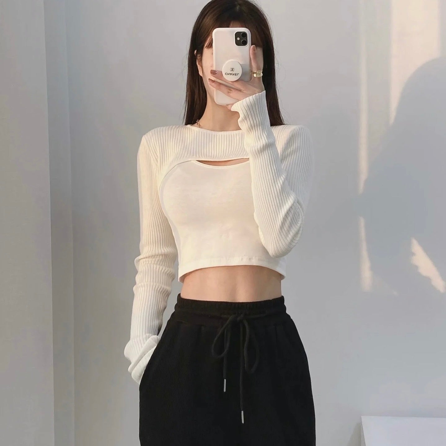 スリングニット 重ね着 ブラウス mry000143