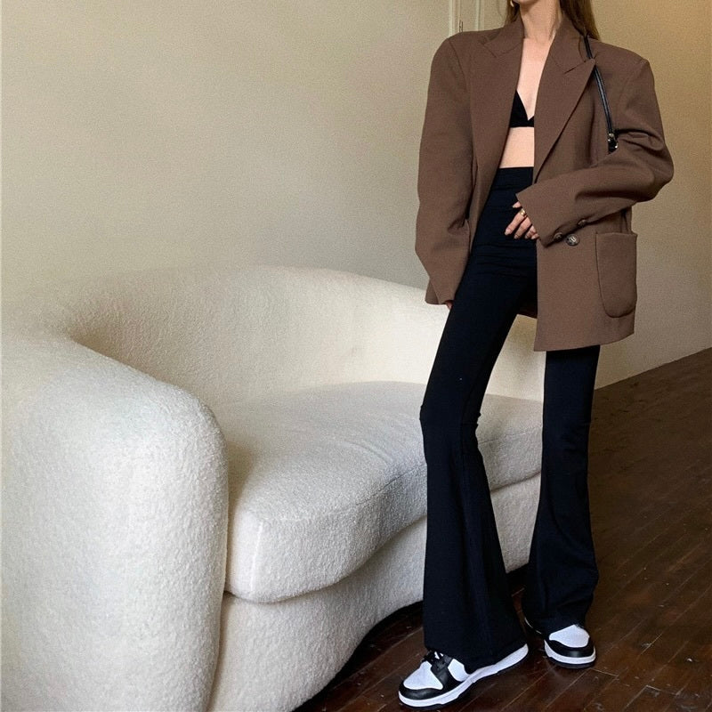 ハイウエスト フレアパンツ 薄手 mry000040