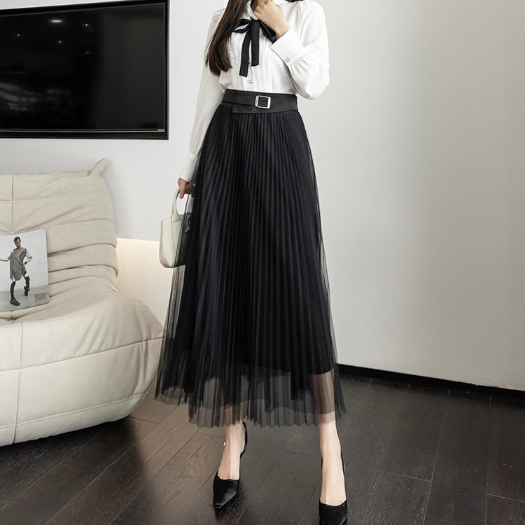 チュール Aライン ロングスカート mry000399