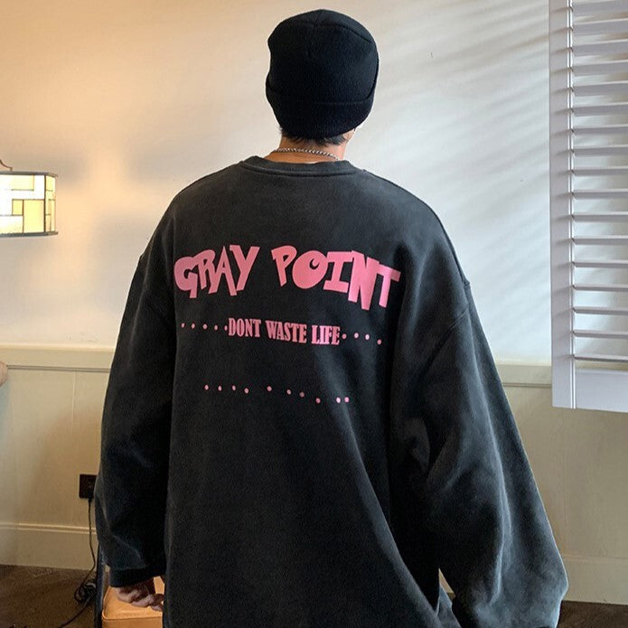 【送料無料】韓国ストリート 2カラー デザイントレーナー 2023トレンド デザイントレーナー mry000570