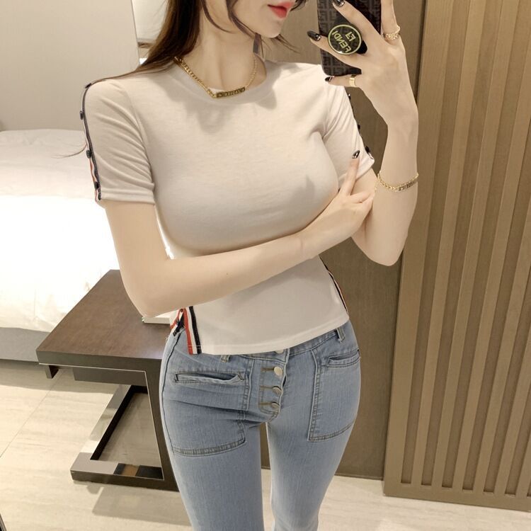 サイドカット スリムフィット Tシャツ mry000002