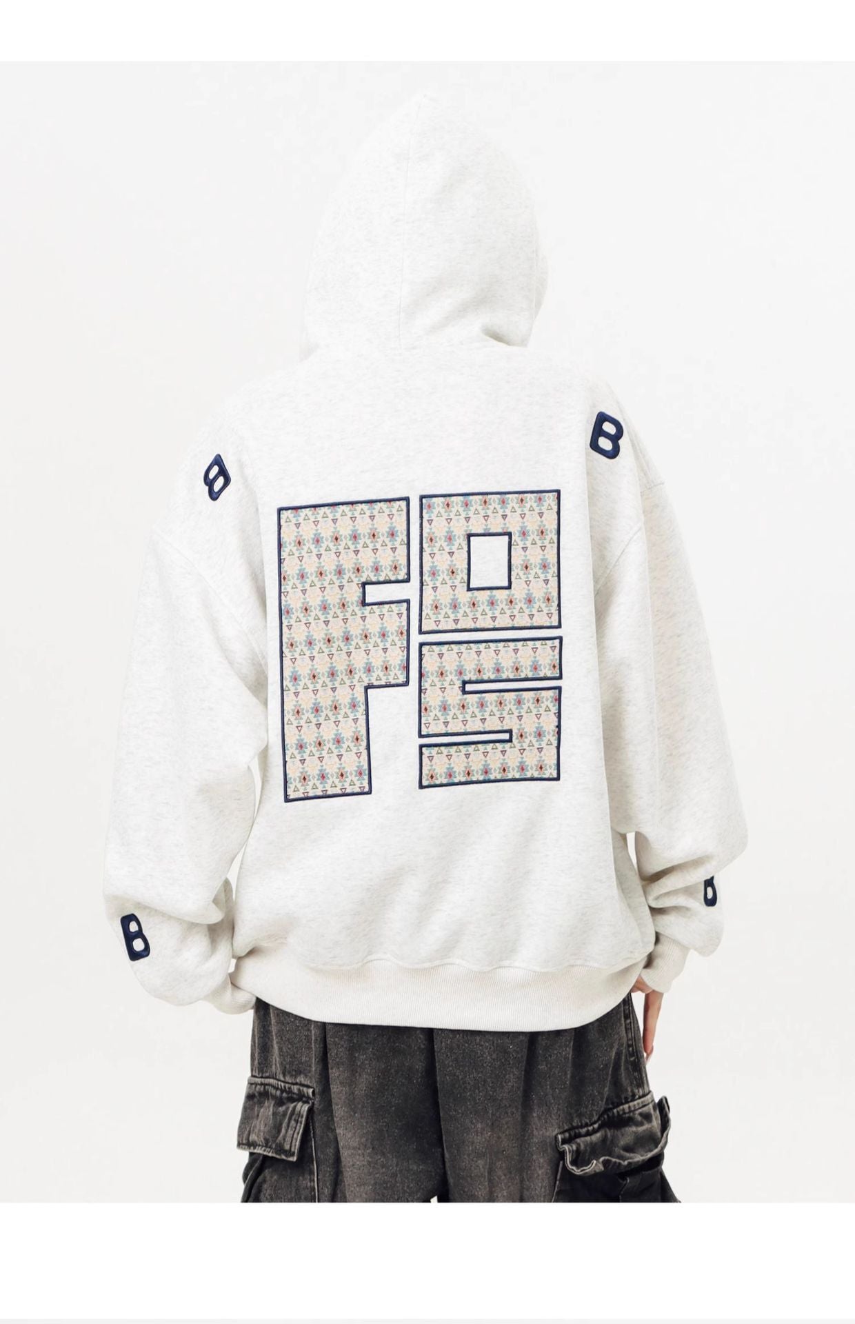 【2color】B-Emblem Oversized Hoodie mry001635