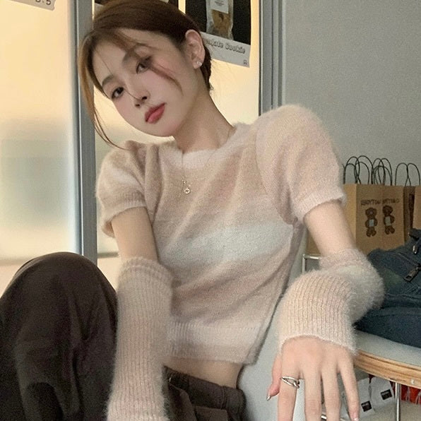 アームカバー付きニット mry000300