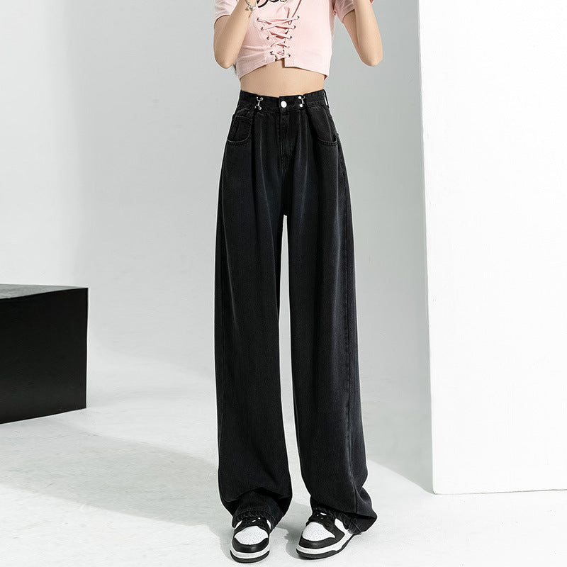 ウエスト調整 ワイドレッグ ストレートパンツ mry000098