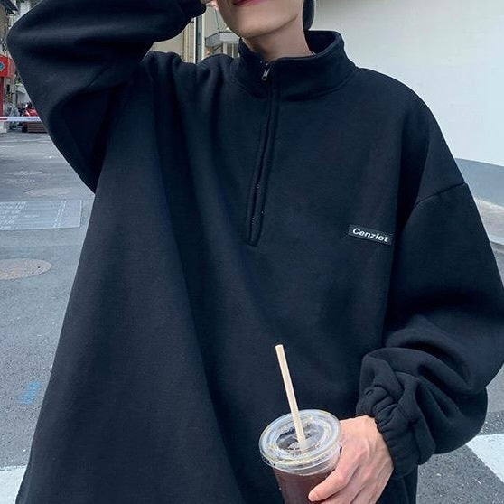 ハーフジッパー フリース ユニセックス mry000253