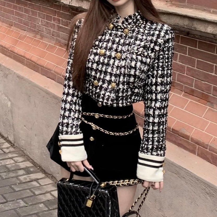 【Chéri】ツイードゴールドボタンジャケット mry001476