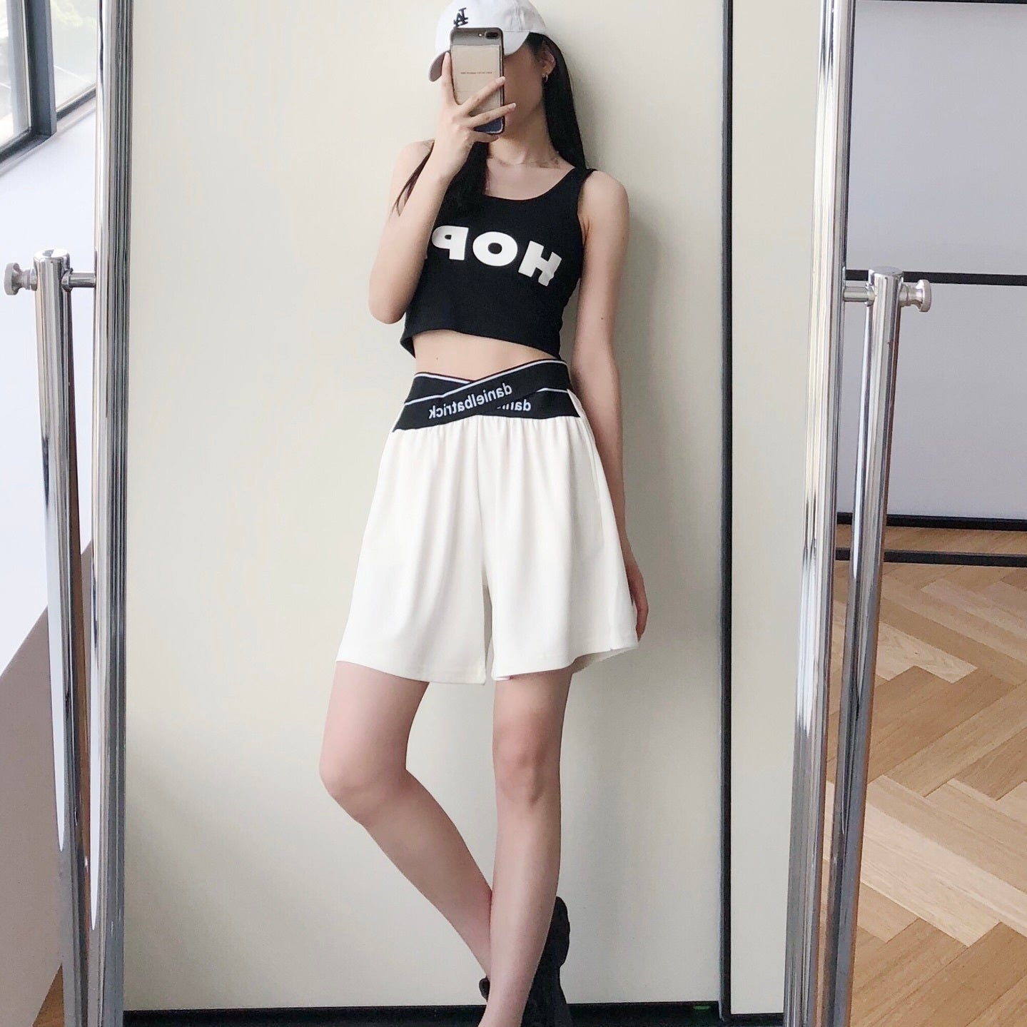 ハイウエスト ルーズ クロスパンツ mry000067