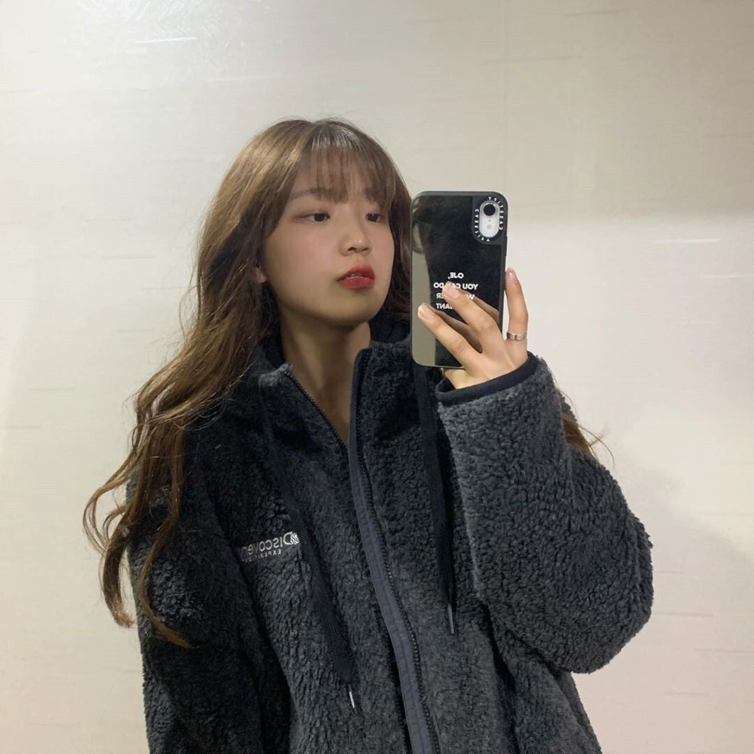 【Plaisir】アメリカン 韓国ストリート 韓国カジュアル オーバーサイズ ボアジャケット mry001347