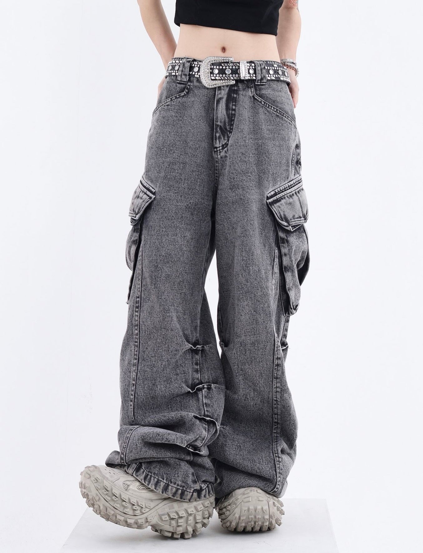 【大人気】Vintege Washed Cargo Denim mry001607