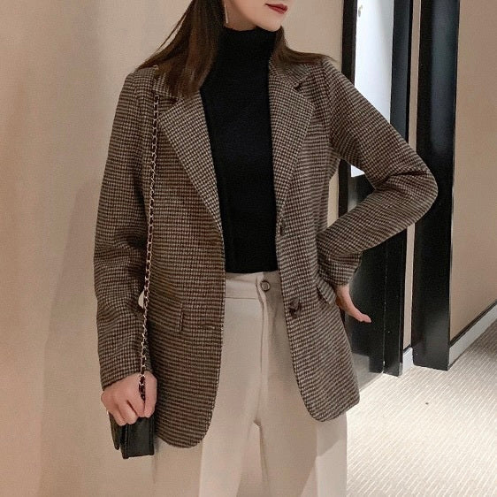 英国風 格子柄ジャケット mry000423