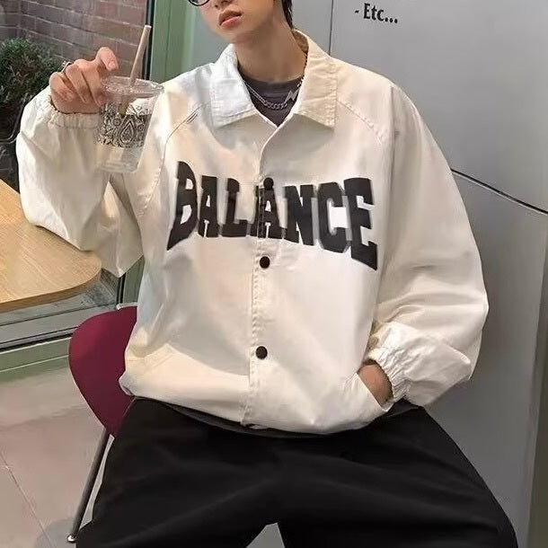 アメリカン 韓国ストリート 韓国カジュアル レトロ オーバーサイズ コーチジャケット mry001292