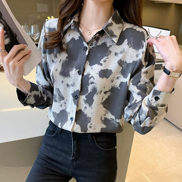 ヒョウ柄 カジュアルシャツ mry000384