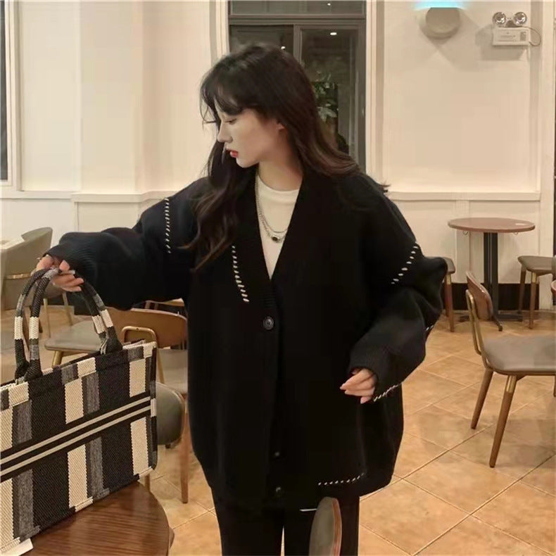 【送料無料】デザインセーター カーディガン 2カラー 韓国ストリート 韓国カジュアル 韓国ガーリー mry000526