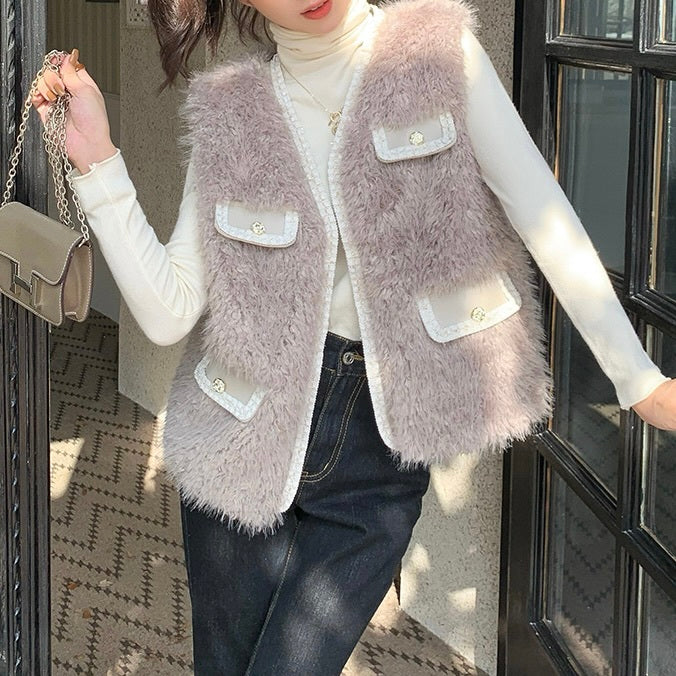 ファー ベストジャケット mry000421