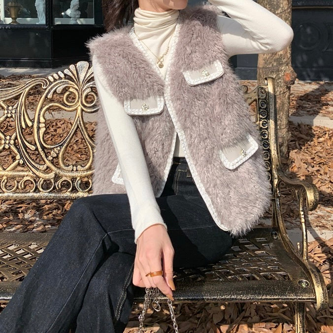 ファー ベストジャケット mry000421