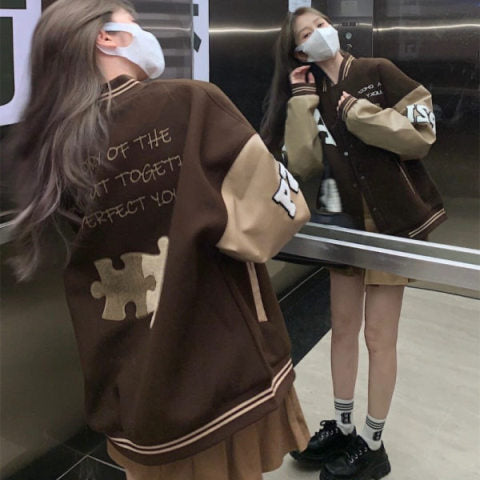 【送料無料】アメリカン レトロ ジャケット 韓国カジュアル 韓国ガーリー mry000532