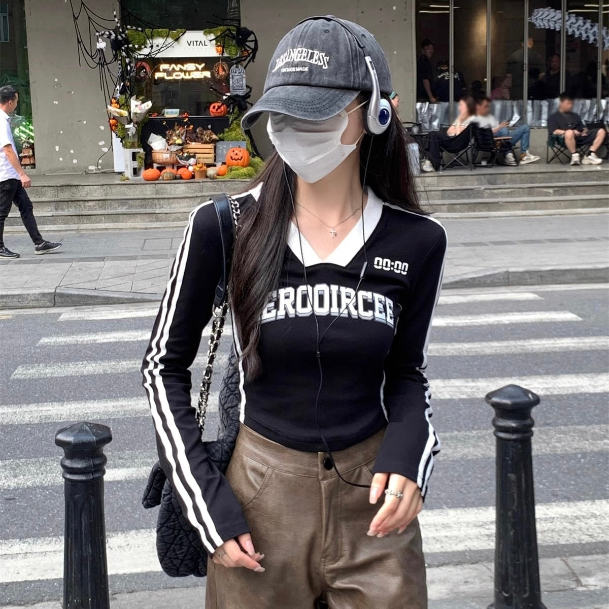 【爆売れ中 / 2color】 ヨーロッパ アメリカン 韓国ストリート 韓国カジュアル スポーティー 長袖トップス mry001101