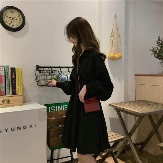 レトロ ミッドレングス シック 長袖シャツスカート mry000111