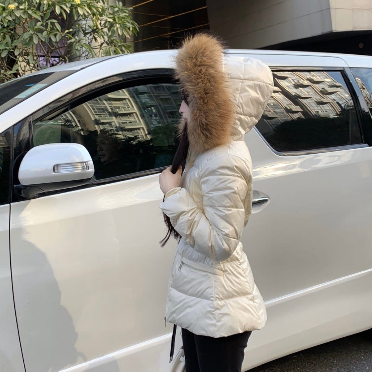 【Chéri】ファー付きダウンジャケット mry001474